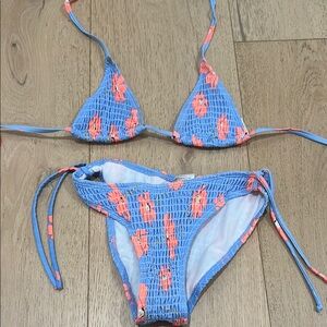 Snapper Rock Blue and Coral Bikini